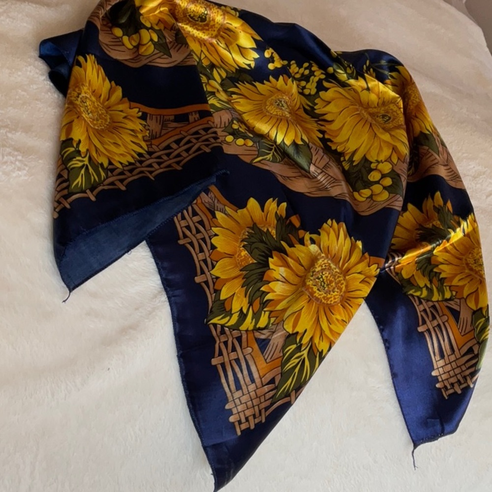 Sunflower Silk Scarf - Picture 2 of 9